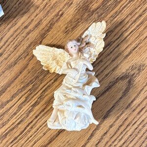 Elegant Gold and Cream Angel Figurine